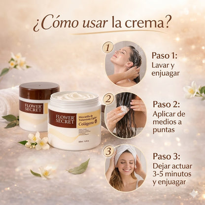 Crema Capilar Restauradora con Colágeno Flower Secret